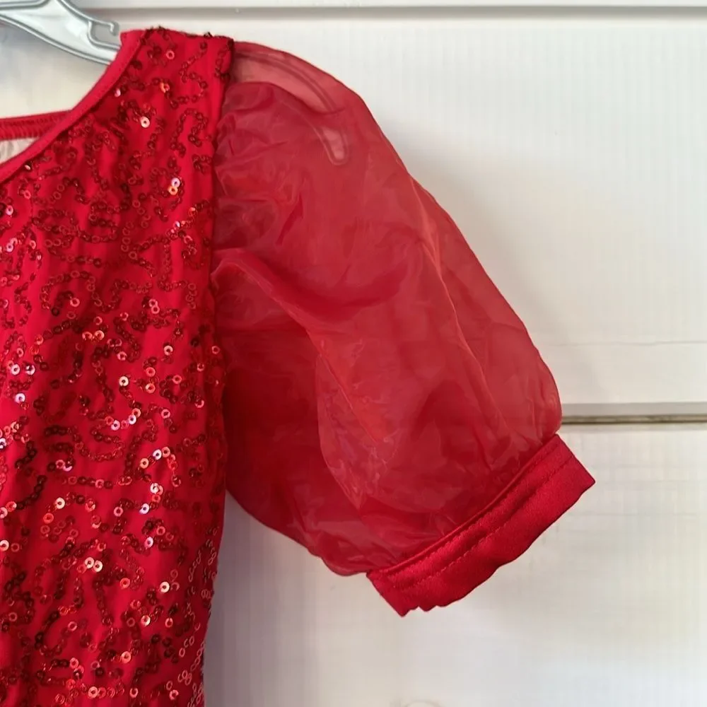 Weissman Showtime A Bluebird On Your Windowsill Dance Costume SC Red Polka Dot